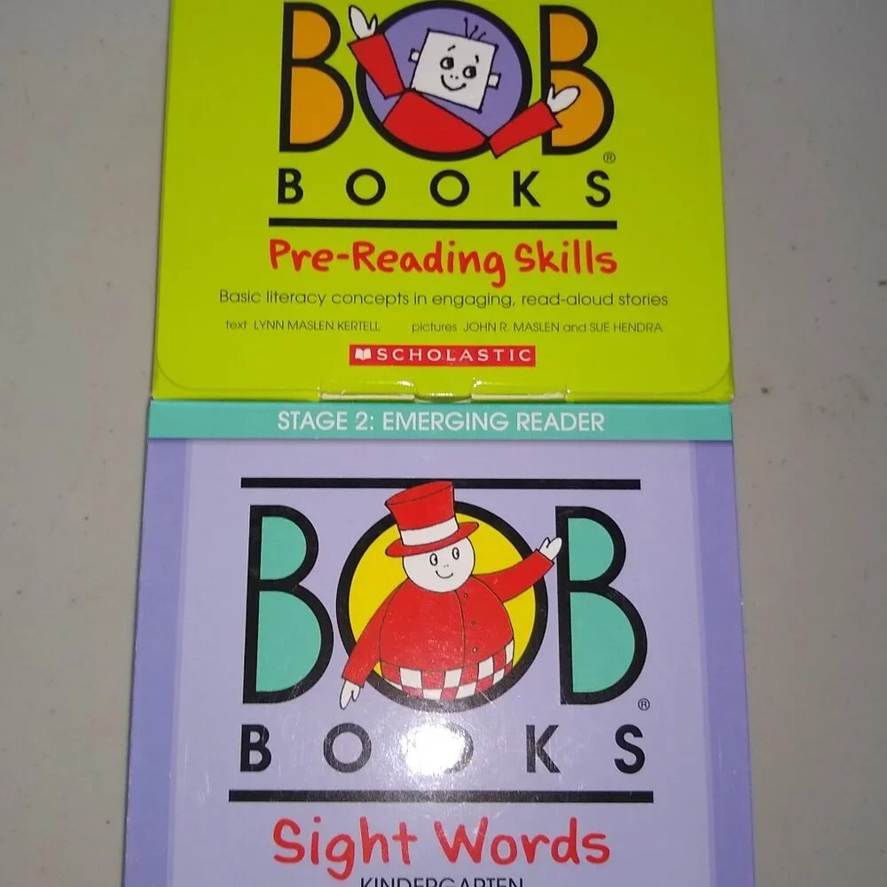 My First Bob books: Pre-Reading Skills + Sight Words Kindergarten by Kertell x 2